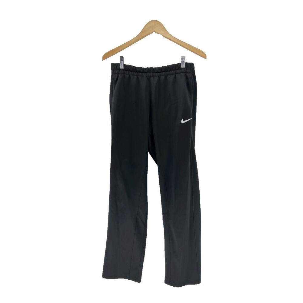Nike Dri-FIT Mens Sz M Black Track Pants Polyester Pull On Elastic Waist Pockets